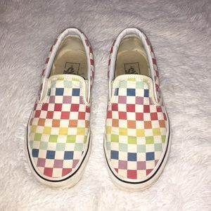 Rainbow Checkered Vans